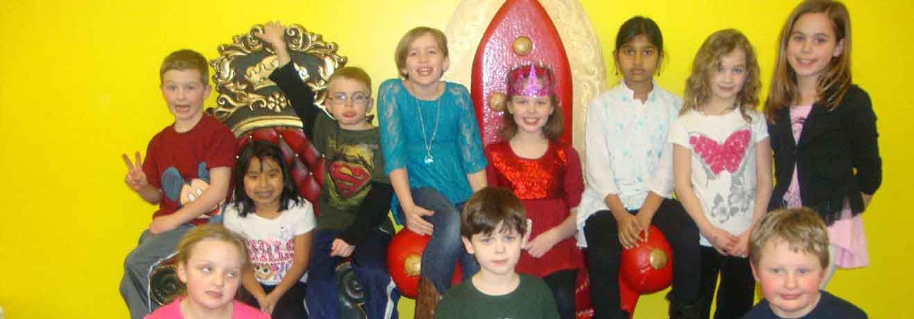 Children posing for themed photo