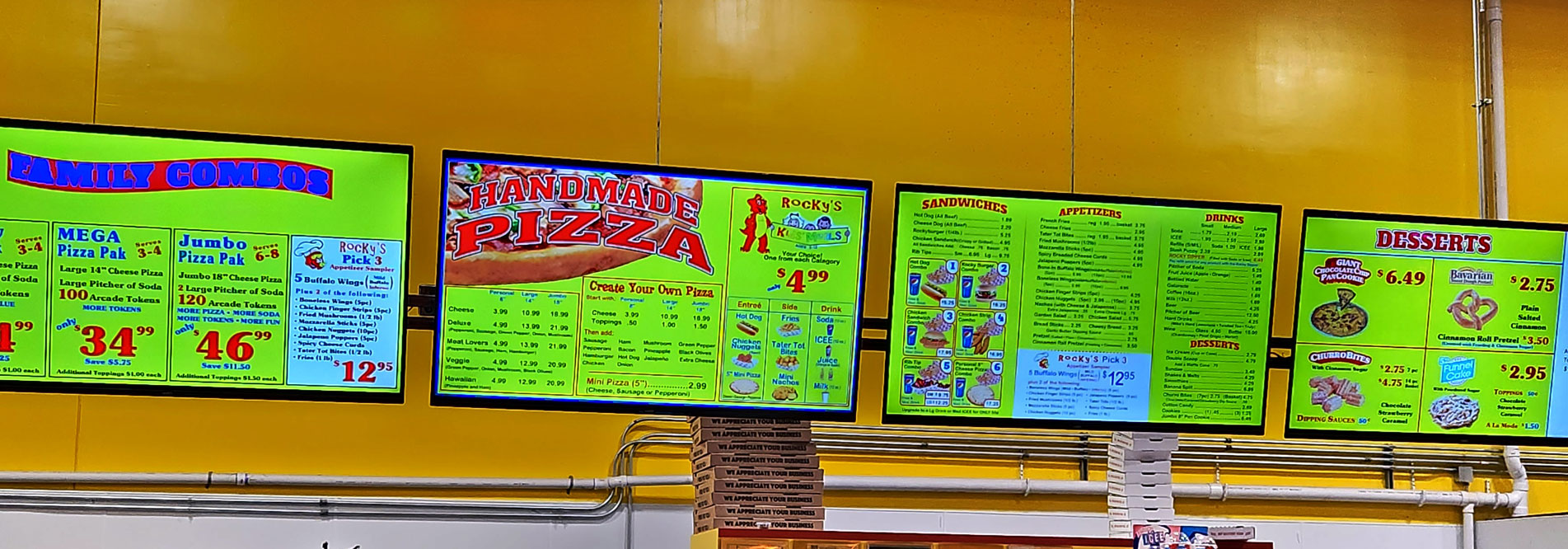 Rocky's Pizzeria Menu