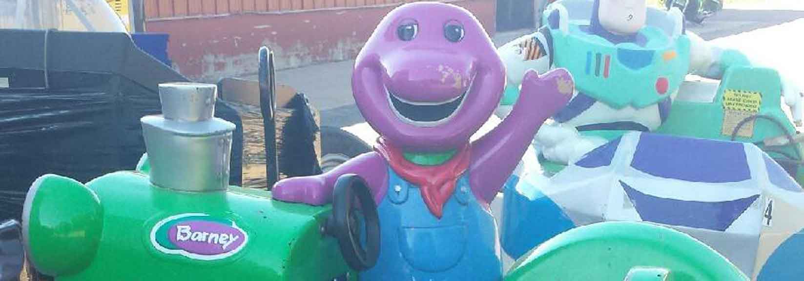 Purple dinosaur ride